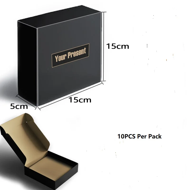 10 Versandkartons Schwarze Wellpappe-Schachteln Schwarze Geschenkbox für Verpackung Kleinunternehmen Umzug Versand und Lagerung – Detail 1