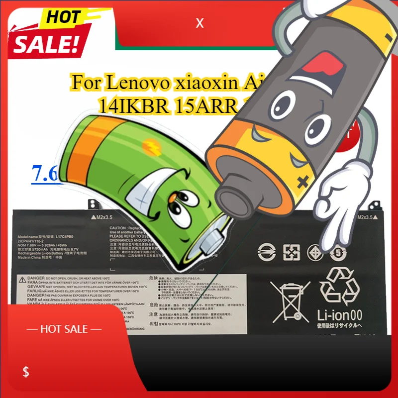 

L17C4PB0 L17M4PB0 Battery For Lenovo xiaoxin Air 14ARR 14IKBR 15ARR 15IKBR Ideapad 530s-14IKB 530s-15IKB YOGA 530-14IKB