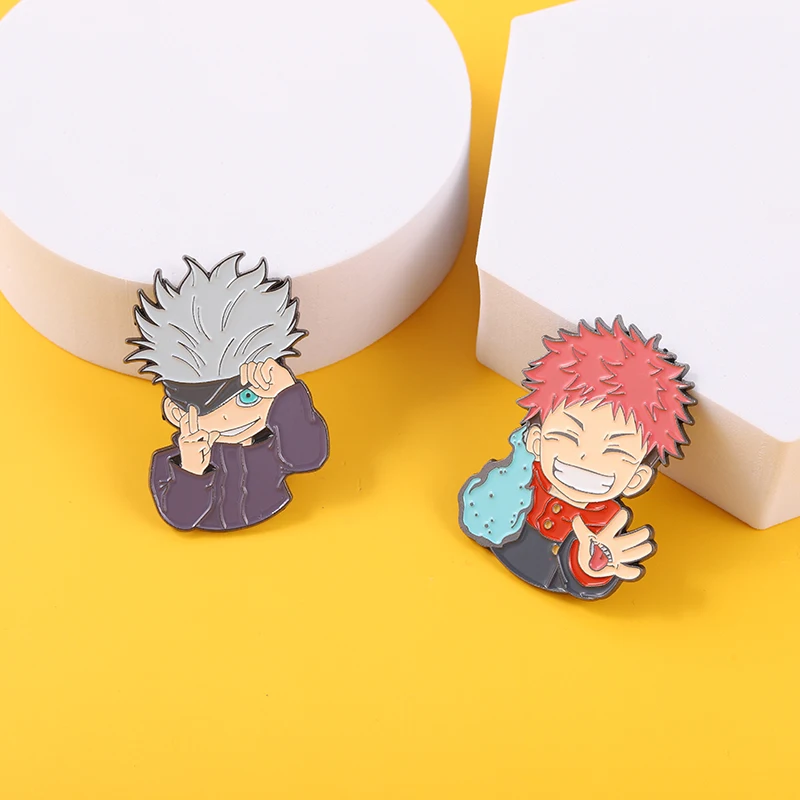 Pins Cartoon Superpower Anime Brooches Backpack Clothes Badge Jewelry Accessories Gift Friend Fans Jujutsu Kaisen Enamel