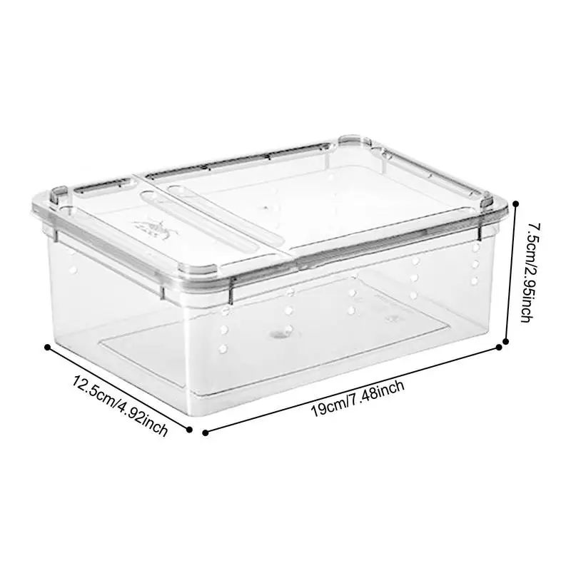 1PCS Reptile Tank Insect Spiders Tortoise Lizard pp Transparent Breeding Box Vivarium Lid Reptile Pet Product