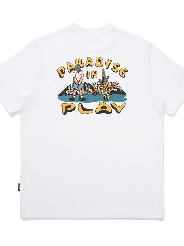 ユニセックスゴルフウェア夏用通気性速乾ルーズ半袖tシャツカジュアルスポーツトップ男性と女性用