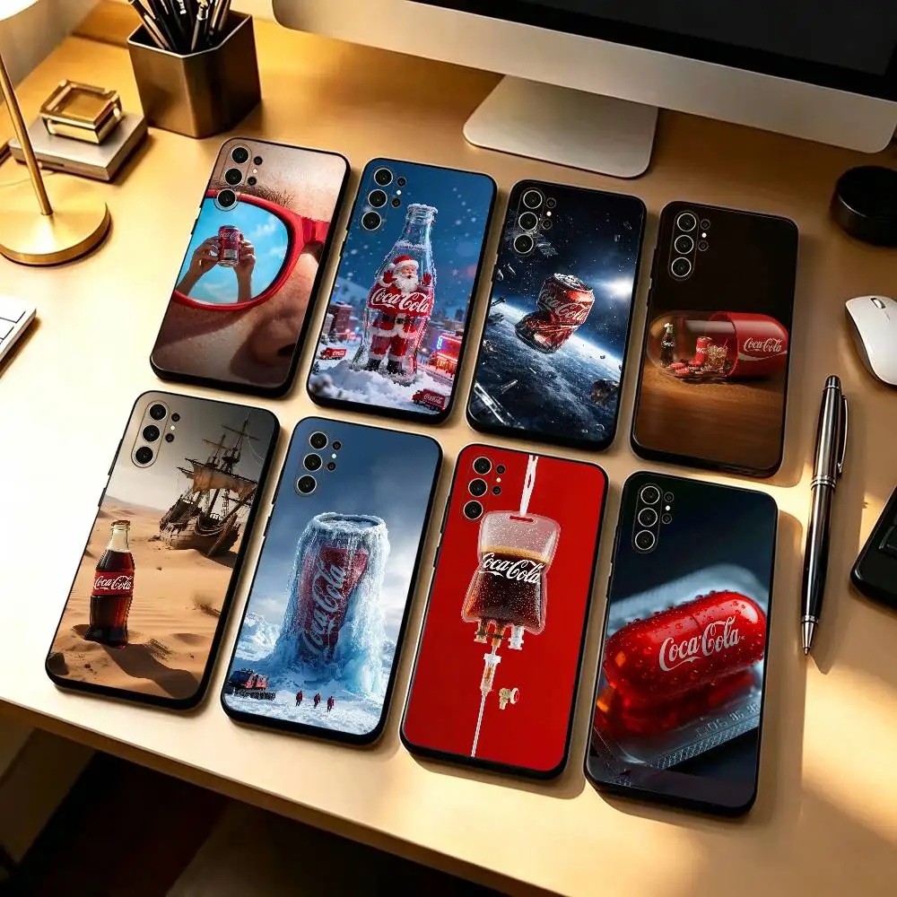 C-Coca red drinks cool c-cola Shockproof Soft Case For Samsung S26,21,22,23,24,25,20,10,9,Ultra,Plus,Fe, Lite