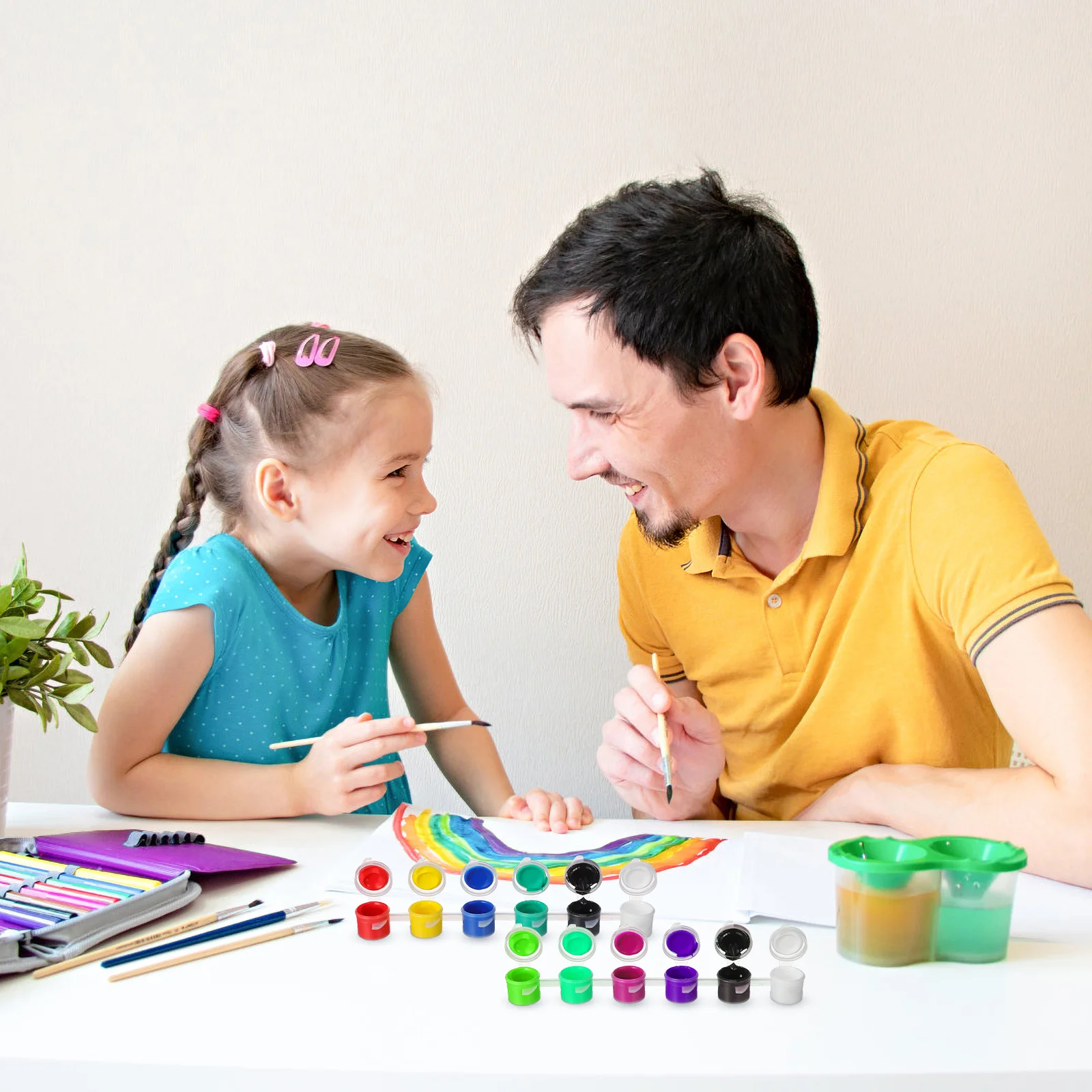 30 قطعة من شرائط الطلاء الفارغة، أكواب طلاء صغيرة شفافة، تخزين محمول خفيف الوزن لتنظيم ألوان المائية #2