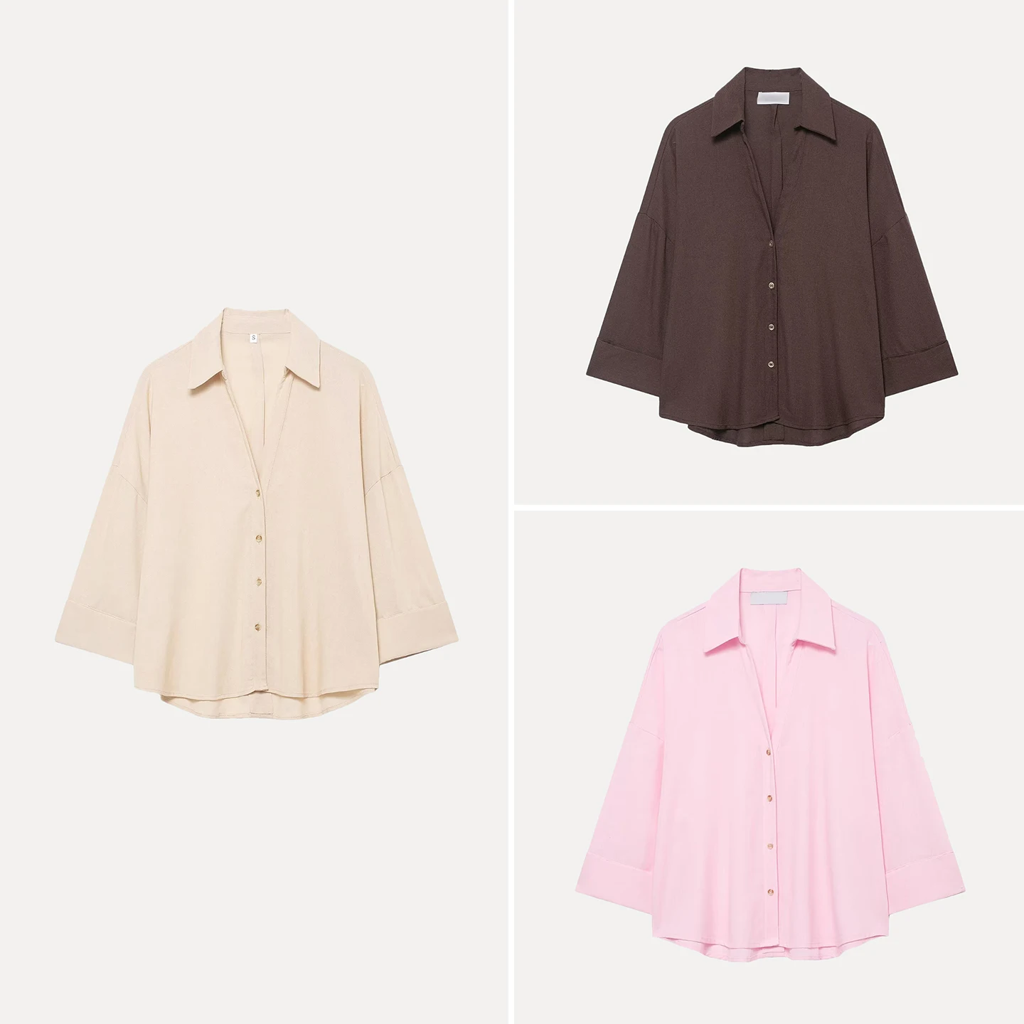 

Женская повседневная рубашка с коротким рукавом, осень 2025, модная, простая, универсальная, на каждый день, с отложным воротником, в европейском стиле