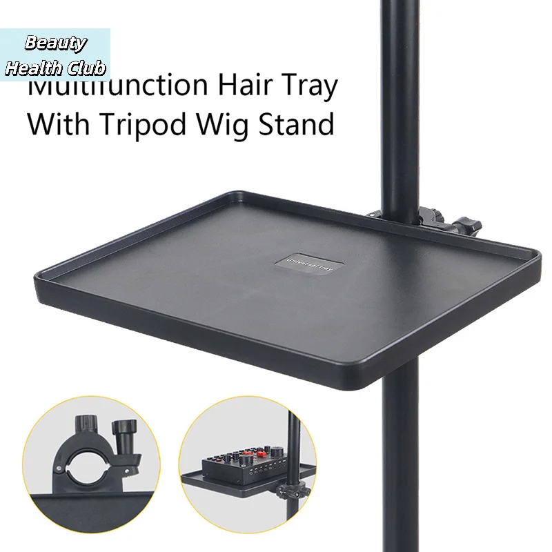 【Hair Tray For Use With Tripod Wig Stand Easy To Use Hair Wig Tools Place Crochet Hair Clip Scissors Comb Sound Card Tray】