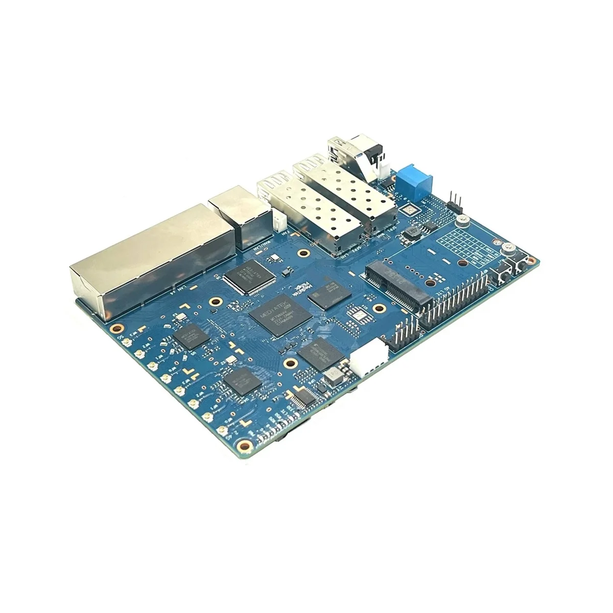 For Banana PI -R3 MT7986 2G+8G EMMC 2 SFP 2.5GbE 5GbE Router Development Board+Heat Sink+Antennas+Power Cable US Plug