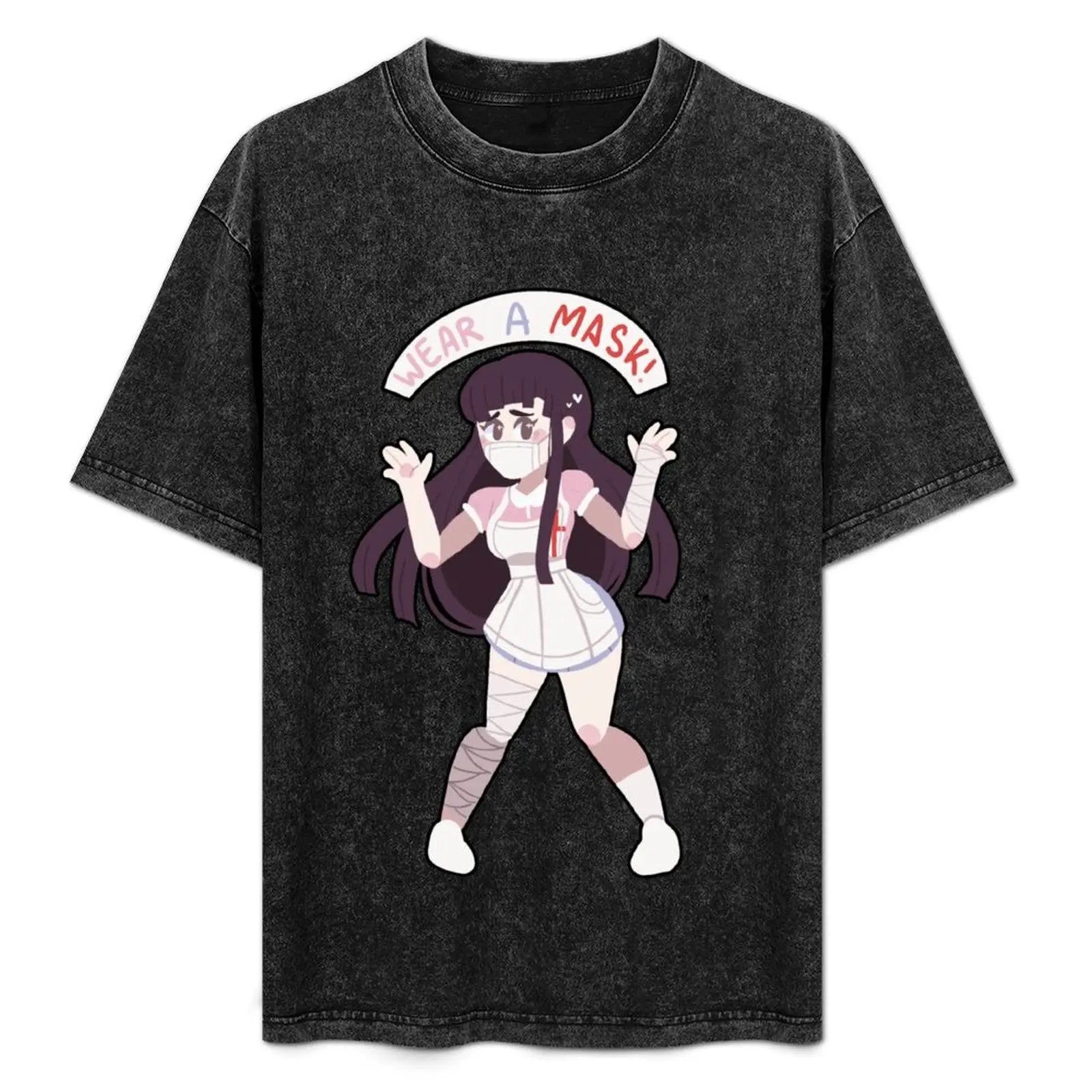 

Mikan Tsumiki - WEAR A MASK! T-Shirt Basic Casual Short Sleeve Cotton Shirt