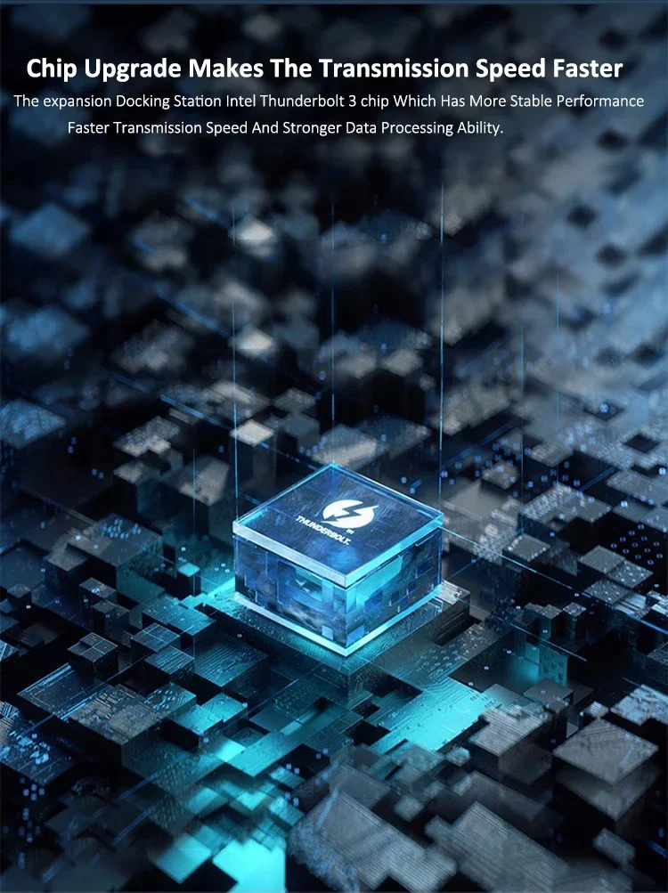 2025 10 in 1 Multiport Aluminium Thunderbolt3 Docking USB4.0 Hub Station+PCIe NVME M.2 SSD Case thunderbolt  3 dock