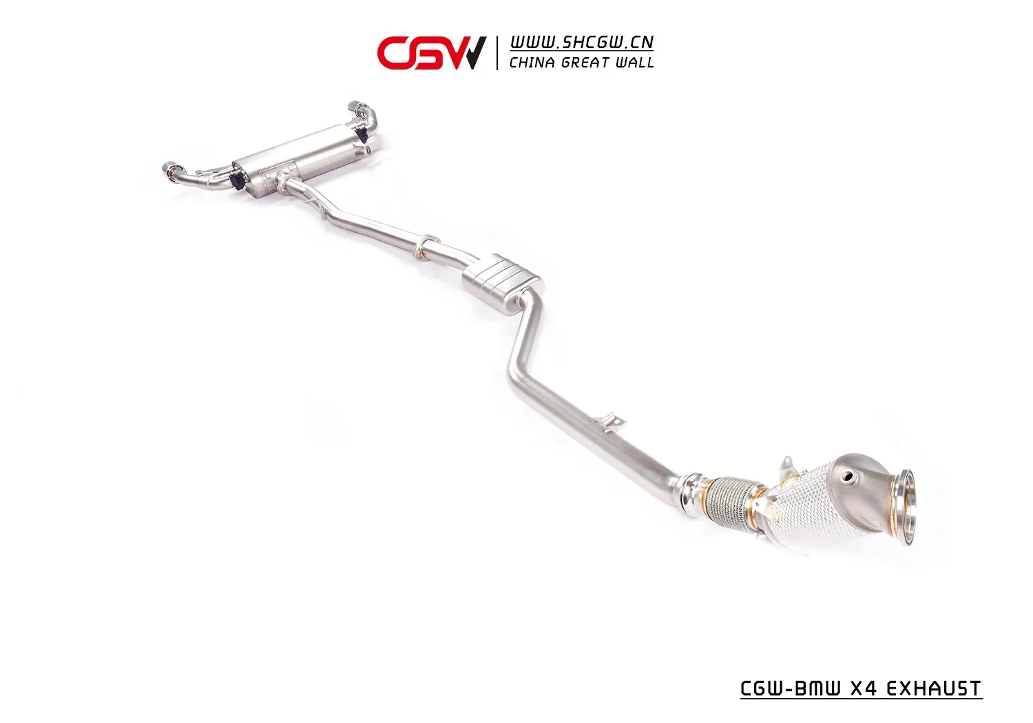 Factory Price Accurate Fitment Valvetronic Sound Exhaust Muffler with Carbon Fiber Tips for X4 G02 2.0T Catback