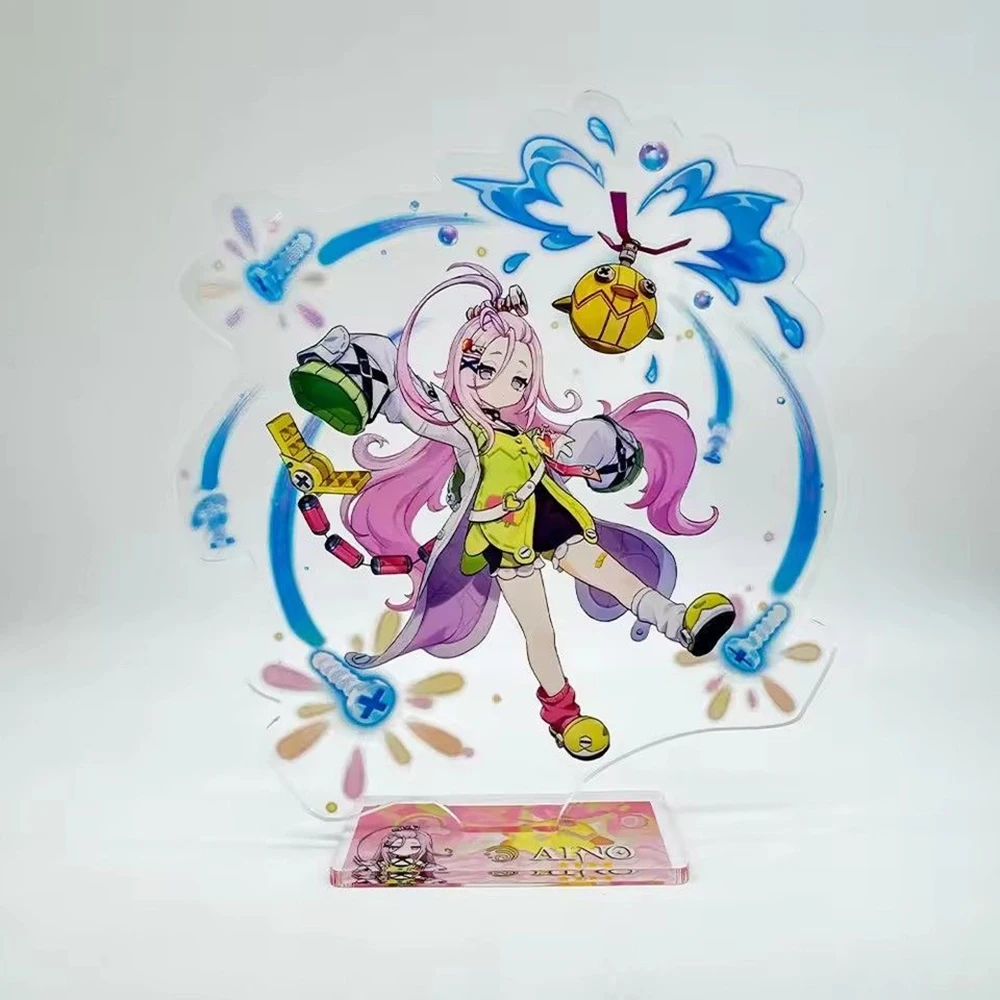 แผ่นอะคริลิคตั้งโชว์รูปตัวละครจากเกม Genshin Impact ลาอูมา ไอโนะ คิริลล์ ชูโดมิโรวิช ฟลินส์ สำหรับคอสเพลย์ ตกแต่งโต๊ะทำงาน