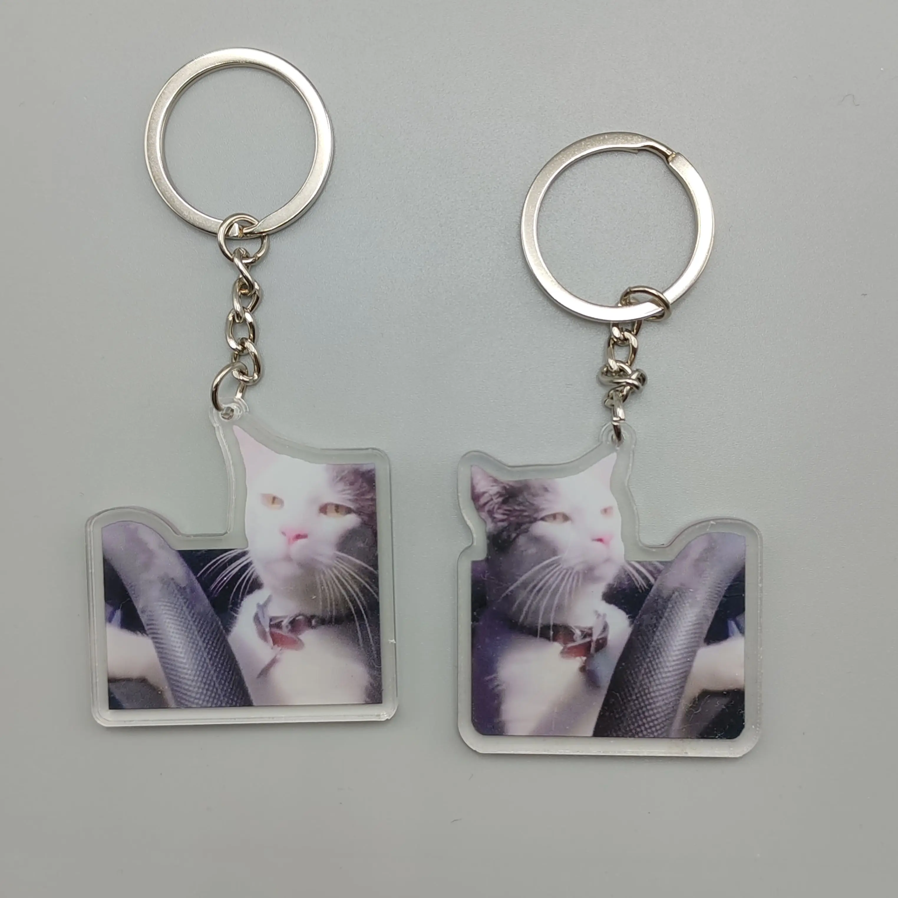 Cat Meme Louie The Driving Cat Meme Funny Cat Cute Cat Cool Keyring Shiny Keychain Ornament Gift For Friend Bag Pendant