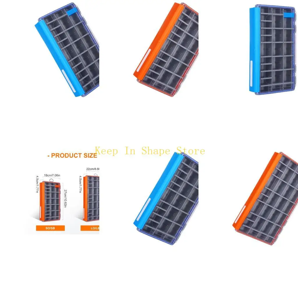U1JC Portable Storage Trays Lure Organizers Fishing Tackle Box Lure Storage Box Clear Lid Tray Box Baits Separator