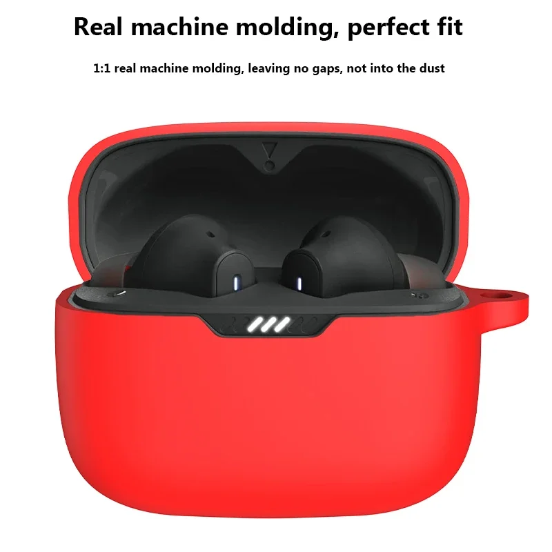 

Earphone Cover Case for JBL TUNE BUDS Case Glass Bean Silicone Protective Anti Drop Headset Headphones Protection Rubber Case