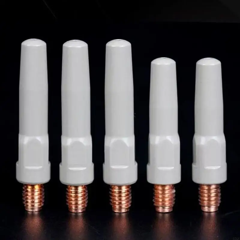57QF 10Pcs 0.8/1/1.2mm Welding Contact Tips M6x40mm Connectors Welding Nozzles