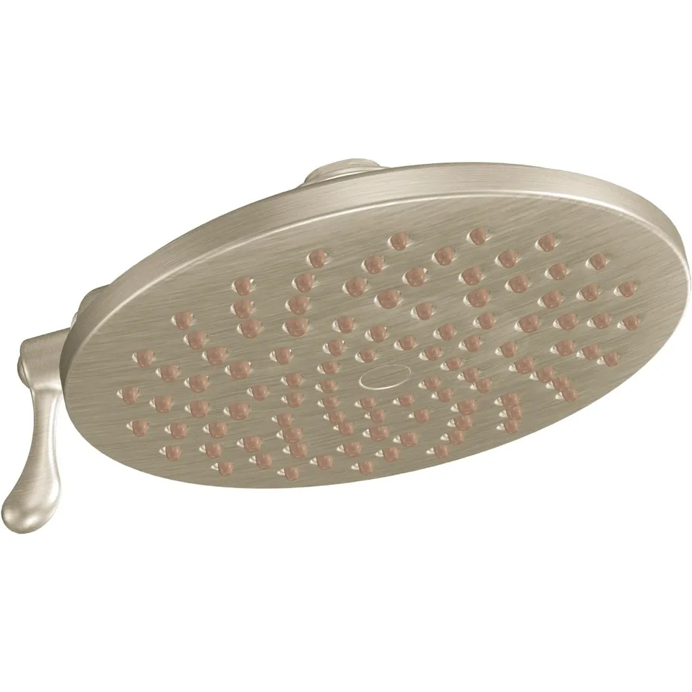 

Velocity Brushed Nickel Two-Function Rainshower 8-Inch Shower Head with Immersion Technology for a High-Pressure Rinse