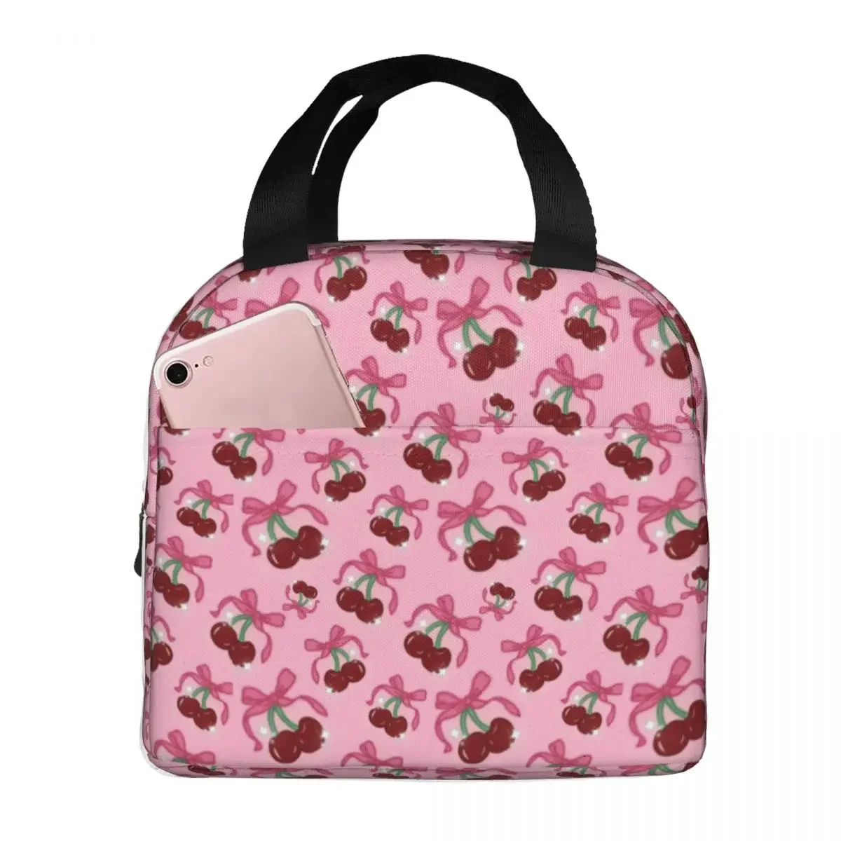 Cherry Insulated Lunch Bag for Women Office Cooler Thermal Food Box Tote Leakproof Lunch Boxes Container