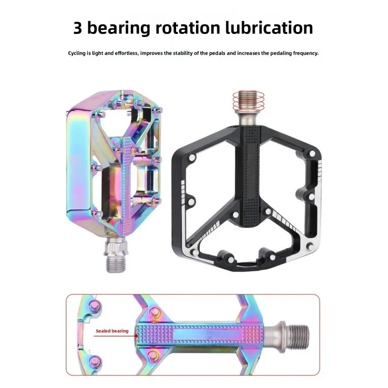 391g Aluminum Alloy 3-Pin Pedal Anti-Slip for Mountain Road Bike Bicycle