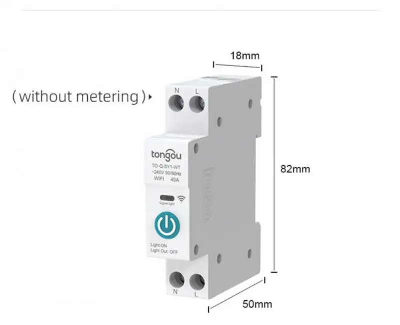 Interruptor do disjuntor Tuya ZigBee, casa inteligente, vida inteligente, trabalhar com Alexa, Goolgle Home, medição, 1P, 63A DIN Rail