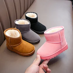 Children's Casual Boots Boys Girls Cotton Snow Shoes Plush Soft Warm Baby Boots Winter Cotton Teen Outdoor Walking  Shoes