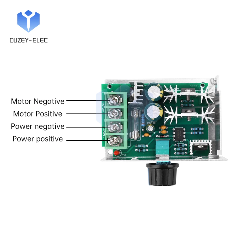 DC9-60V 모터 속도 컨트롤러, 고출력 PWM 속도 컨트롤러, 모터 드라이브 모듈, 1200W