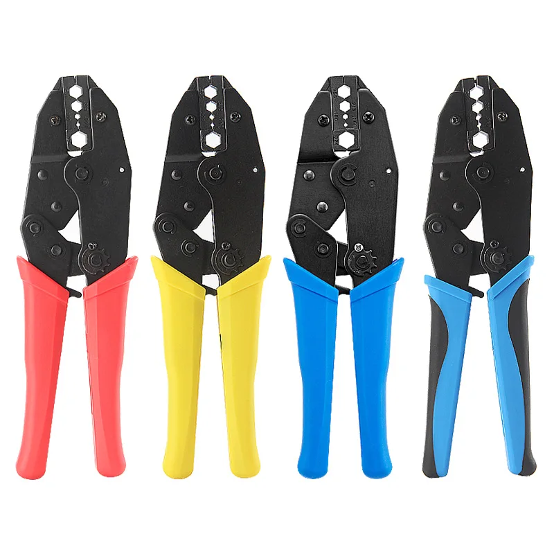 BNC 5 Hole Crimping Pliers Multifunctional Ratchet Hexagonal Cold Press Pliers Coaxial Cable RG58 RG59 RG62 Crimping Hand Tool