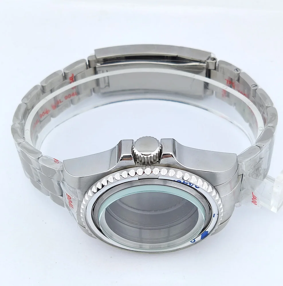 Boîtier de montre NH35 43mm, boîtier en acier inoxydable 904L, verre saphir, étanche, adapté au mouvement NH35/NH36