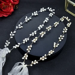 S01 Pearl Wedding Dresses Belt Bridal Sashes Ivory Pearls Bridal Belt Organza Wedding Belts for Women Beaded Belt Bridal Sash