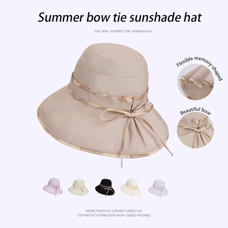 6144-Neue Sonnenschutzhüte für Damen im Frühling und Sommer, stilvolle und vielseitige Fischerhüte mit breiter Krempe, geeignet für