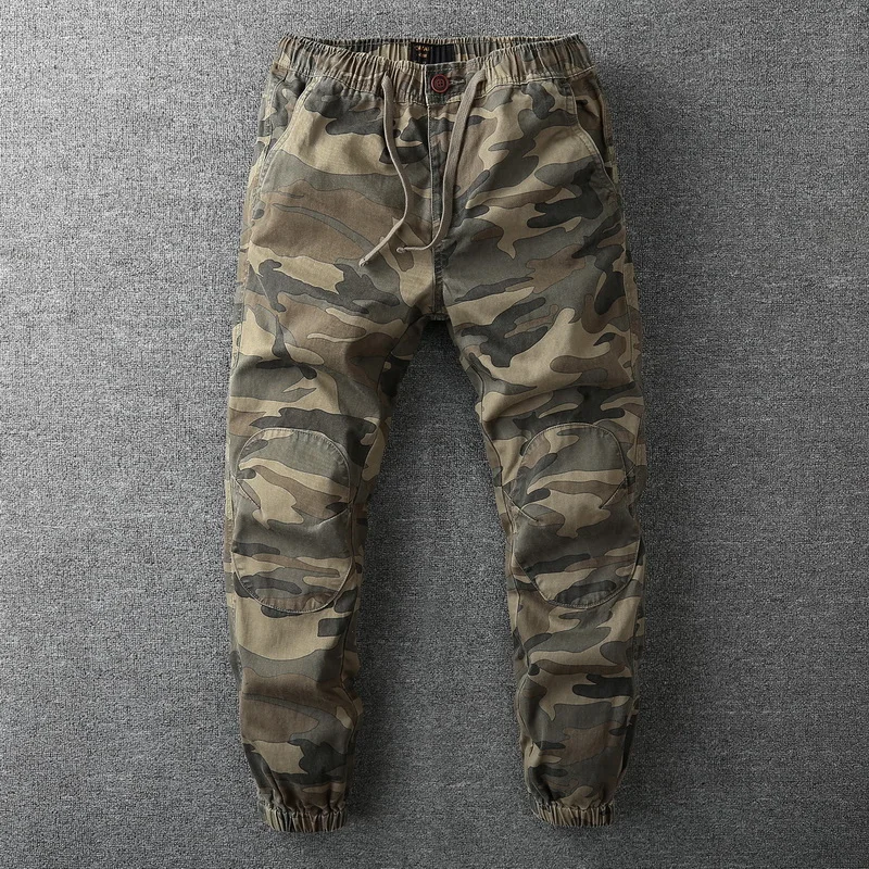 Cargo Pants Men  2023 Spring New Camouflage Men Training Pants Outdoor Sport Crotch Pants Cotton High Quality Work Pants Man