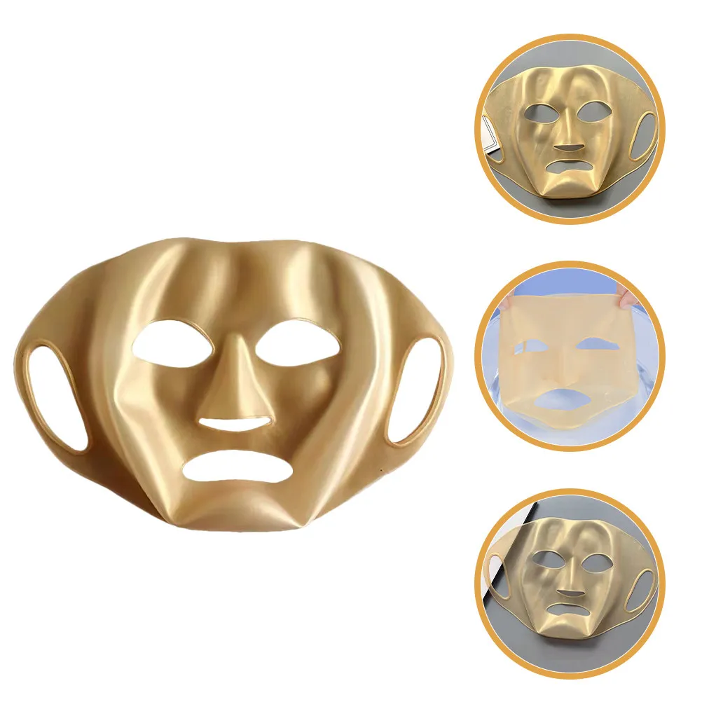 3Pcs Silicone Face Mask Cover Soft Reusable Ear Hook 3D Anti-Drop Moisturizing Facial Mask Covers Skin Care Beauty