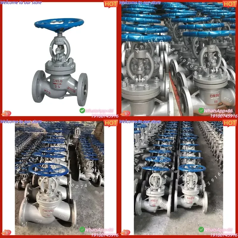 CE Certificate A216 Wcb Body Material J41W Pn25 lpg Industrial Dn80 Carbone Steel Flange Globe Valve