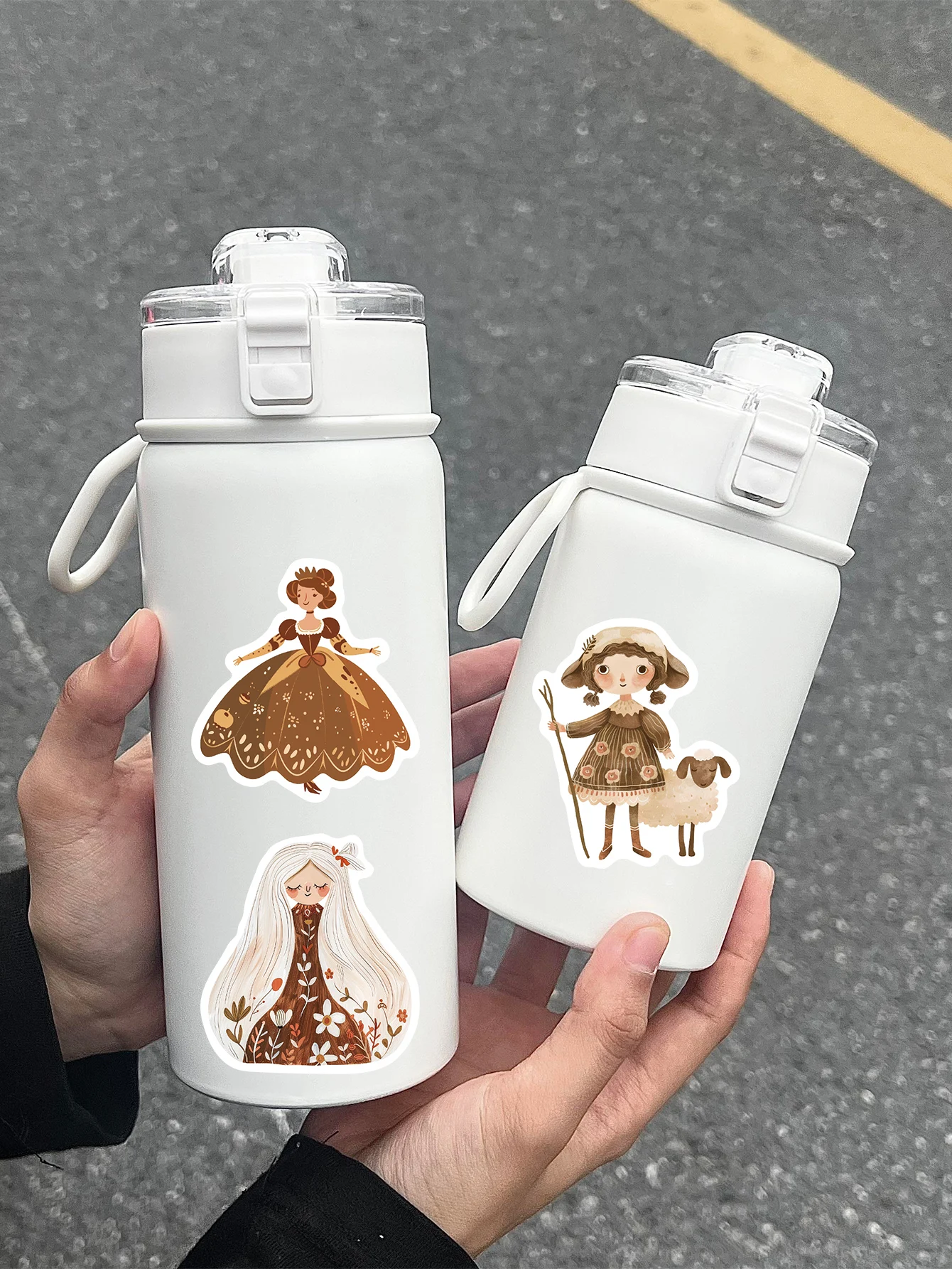 50PCS Fairy tale character stickers decorated notebook water bottle sticker helmet skateboard guitar DIY waterproof sticker