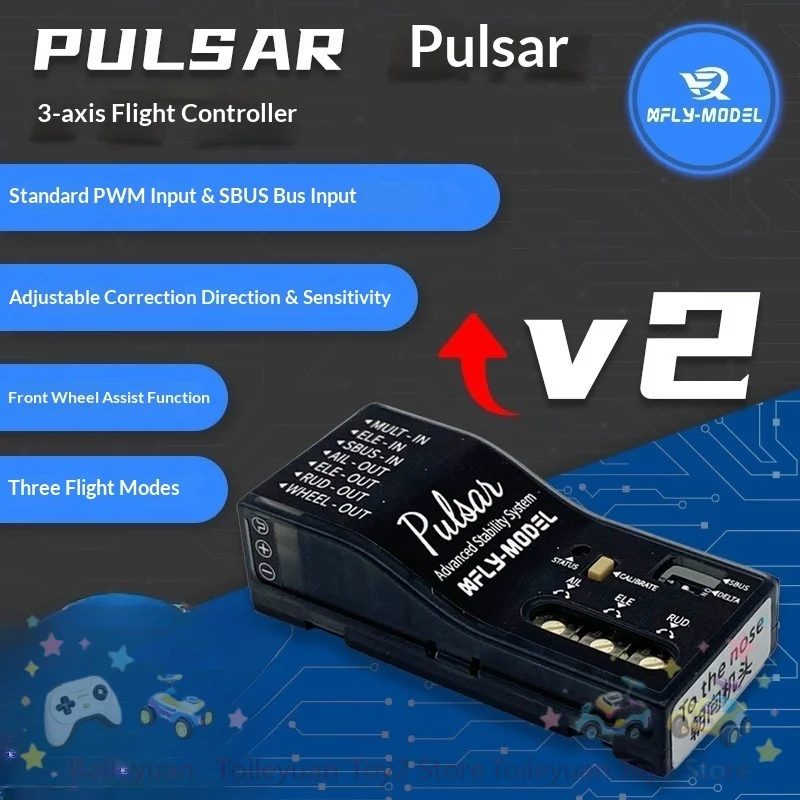 New Xfly Pulsar Flight Controller Gyroscope Auto Balance Stabilization For Fixed Wing Rc Aircraft Remote Hobby Accessory