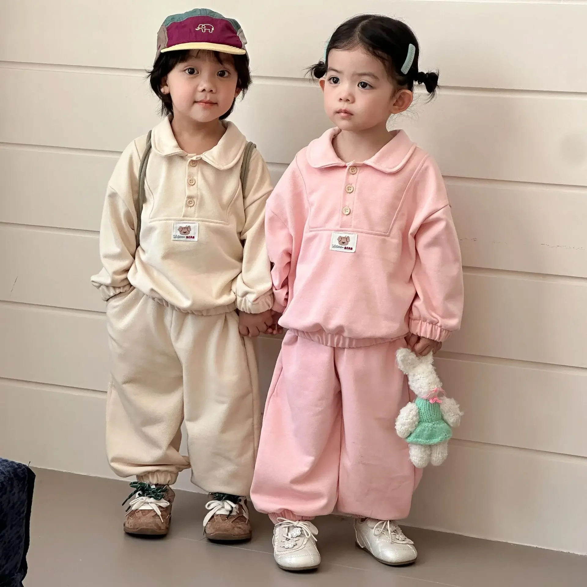 2026 Spring New Baby Casual Clothes Cartoon Set Children Long Sleeve Sweatshirt + Pants 2pcs Suit Letter Toddler Girl Outfits