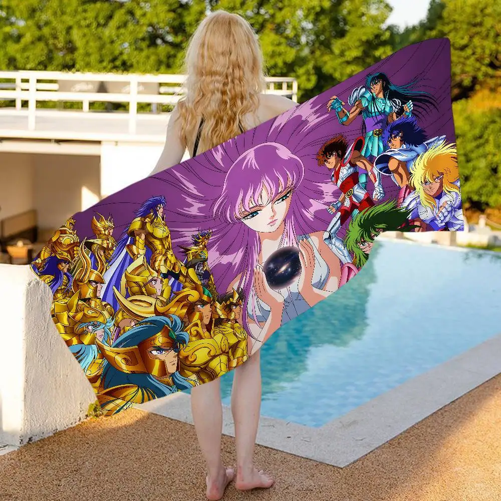 Japanese Hot Anime S-Saint Seiya Bath Towel Microfiber Soft Water Absorbing Breathable For Girl Kids Decorative Beach Towel