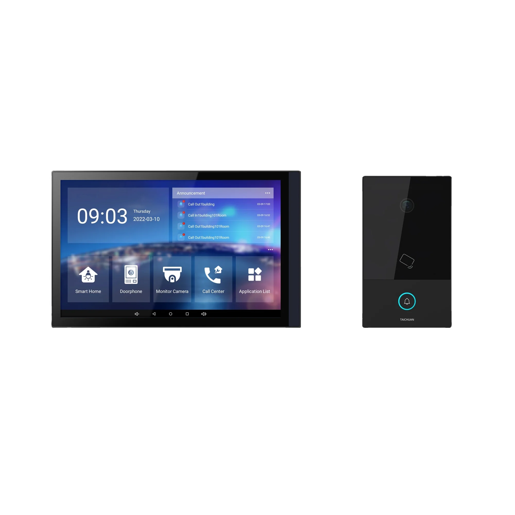 High Security Keyless WiFi Smart Doorbell with Camera, IC/ID Card, Digital Password, IP Multiple Apartment Access Control