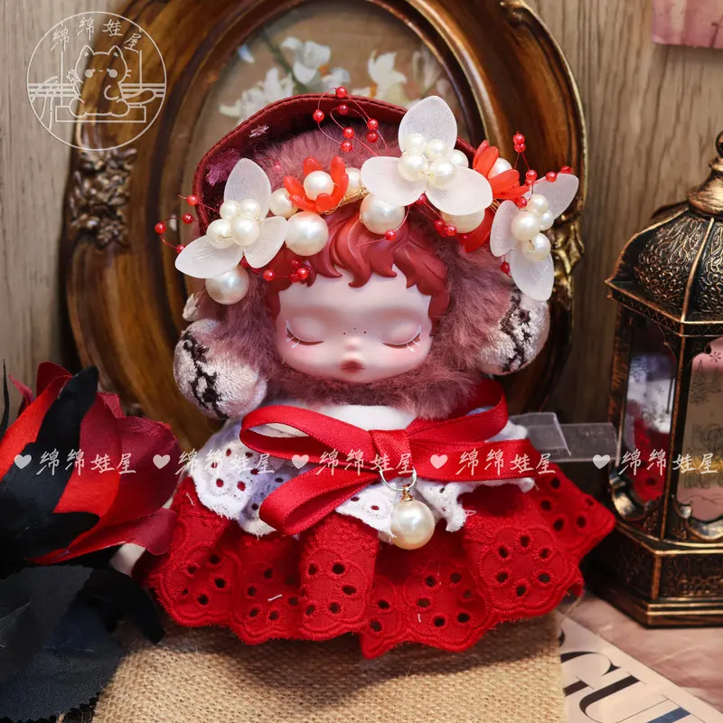 

10cm Doll Dress Sp Light Weaving Garden Plush Doll Necklace Set Doll Accessories Replacement Dress (Excluding Dolls)