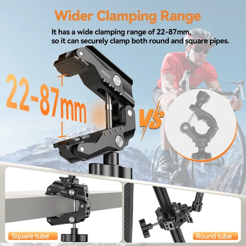 Imagen 2 del producto Super Abrazadera Ulanzi HD02 con 360 °   Mini abrazadera de liberación rápida con cabeza de bola, soporte para trípode, Clip de tornillo 1/4 para cámara DSLR Gopro