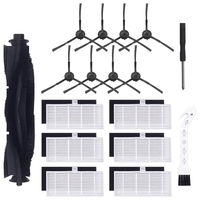 Brush Filters Replacement Accessories Kit Fit For Ihome Autovac Nova Self Empty IHRV6-BLK, Ultenic T10 Robot Vacuum