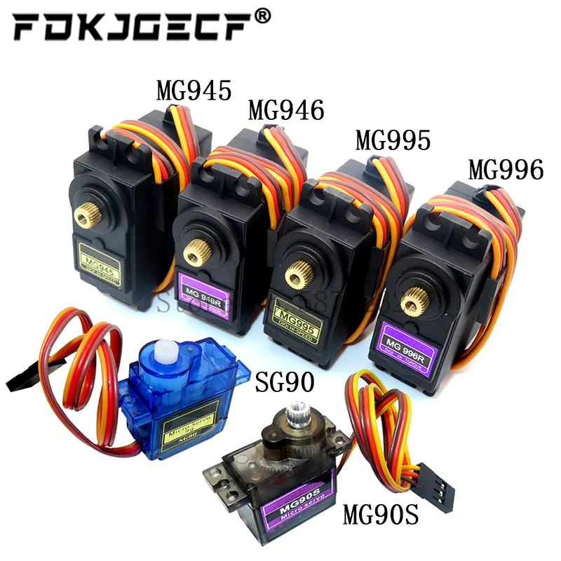 SG90 MG90S MG945 MG946 MG995 MG996 Serwo Metal Gear do modelu helikoptera łodzi dla Arduino UNO DIY MG946R MG996R