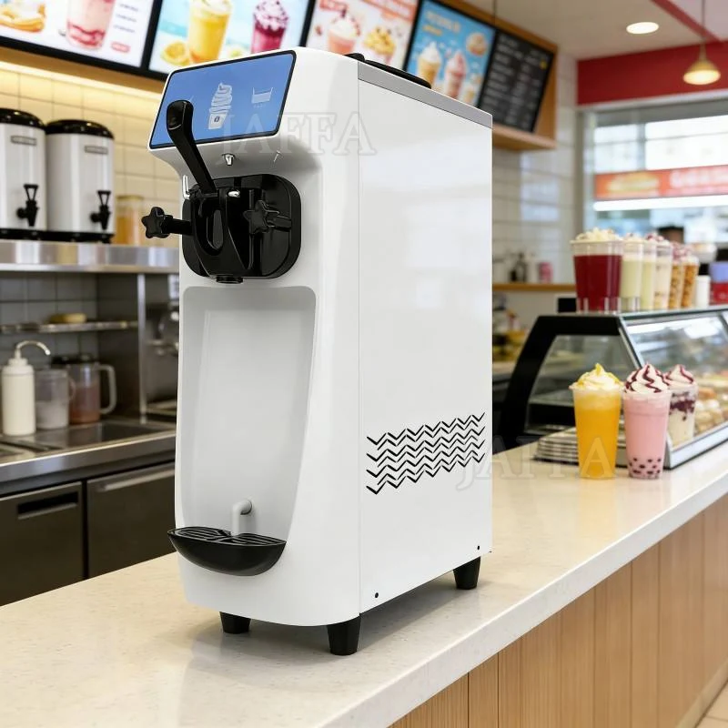 New Home Use Mini Ice Cream Machine Table Top Desktop Soft Ice Cream Maker 16-22L/H High Capacity Low Noise Milk