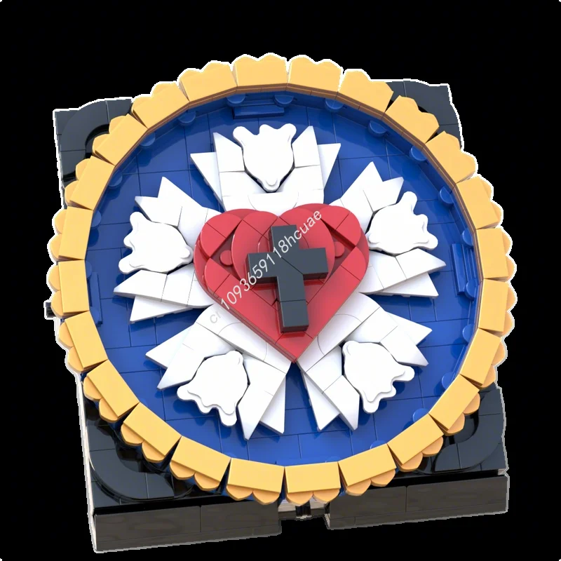 

442pcs MOC Freestyle The Luther Rose Lutherrose Model Building Blocks Toy Architecture Christmas Gift Creative Education