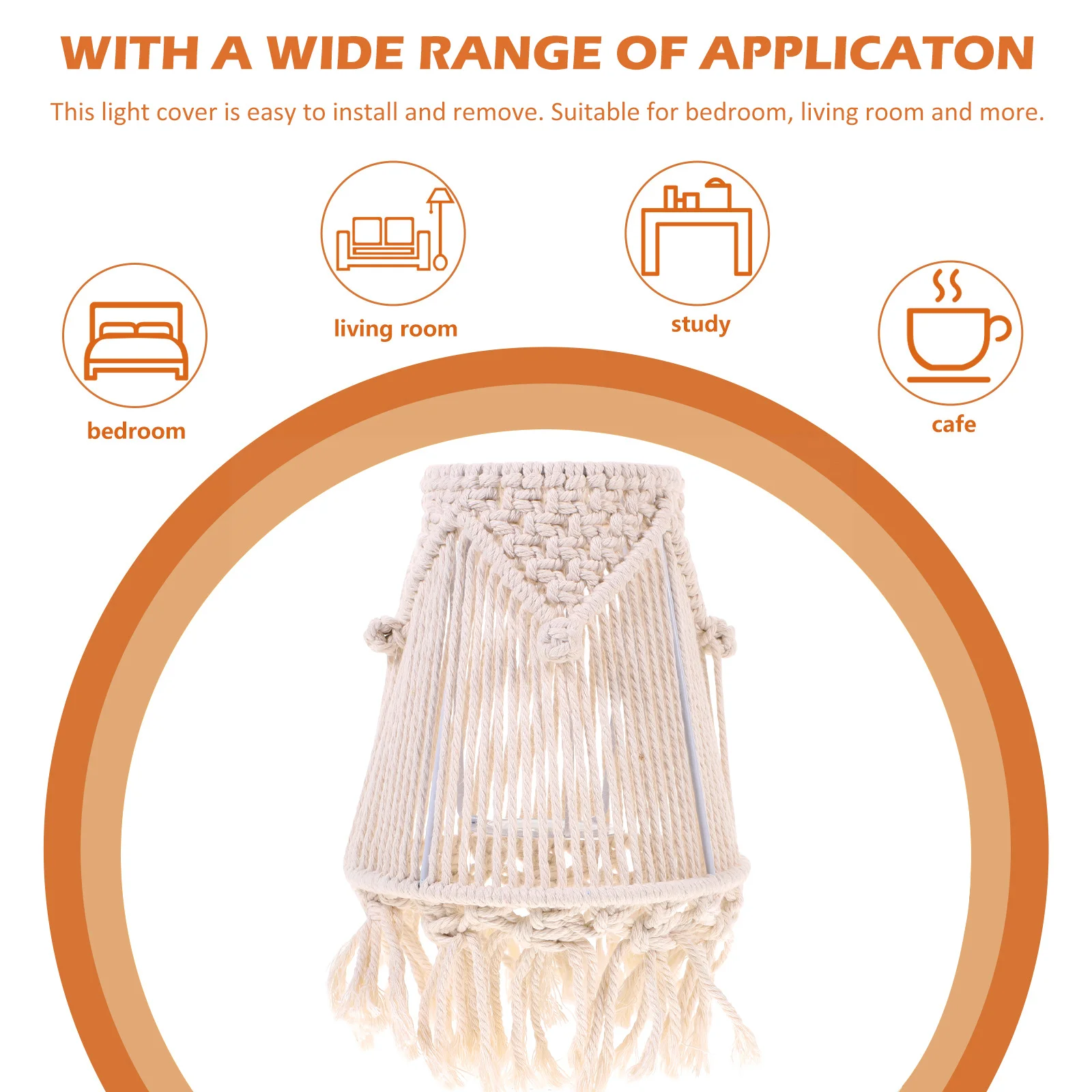 

Bohemian Lamp Shade Small Woven Tassel Lampshade Replacement for Table Desk Lamp Decorative Light Cover for Home Hotel