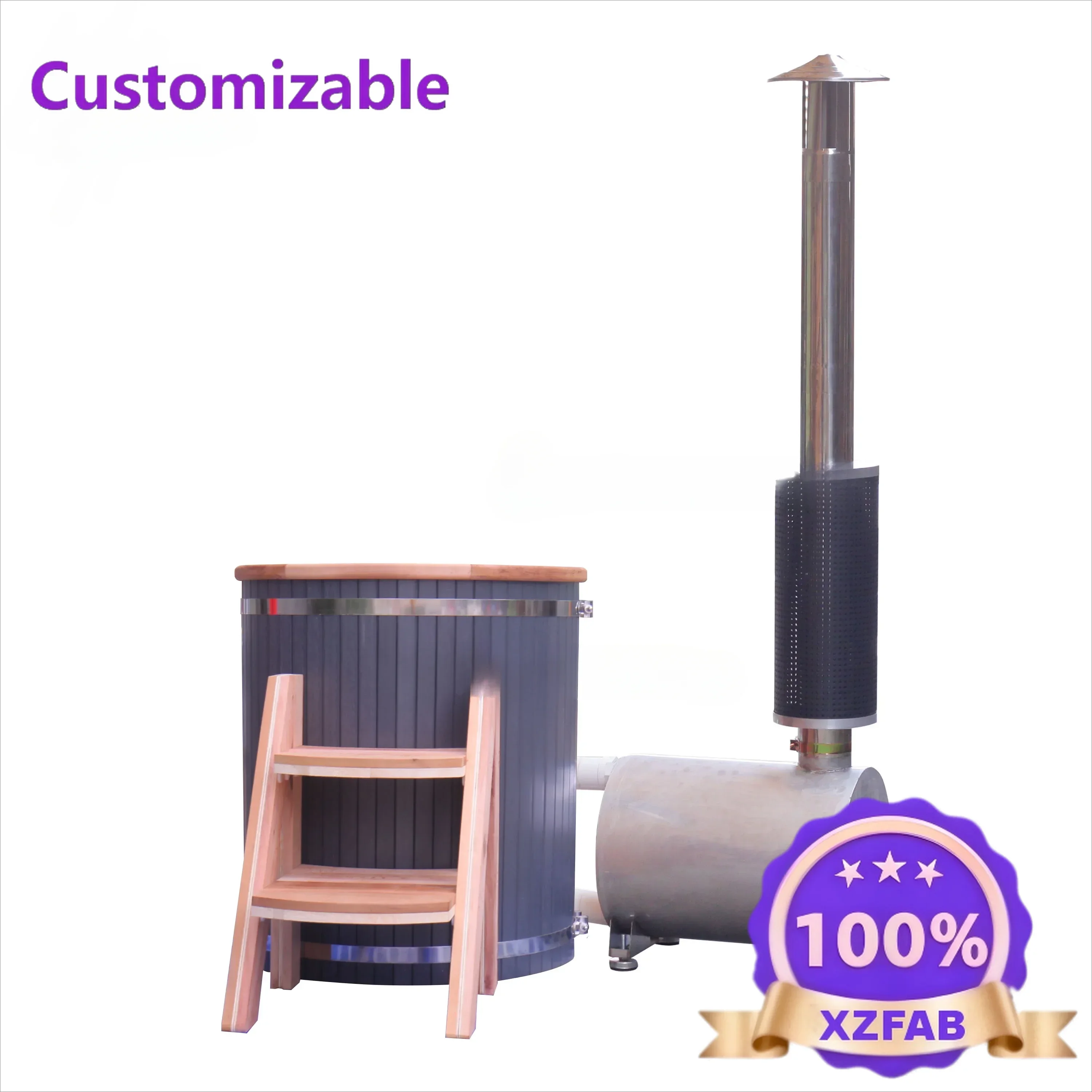 Factory Direct 2026 cold bathtub cold plunge pool custom logo high quality wood portable cold bathtub refrigerated Ice barrel ic