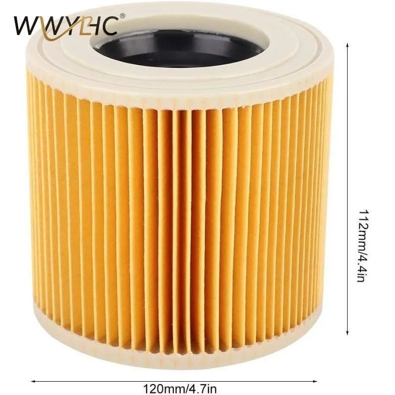 Suitable for Vacuum Cleaner 6.414-552 WD2 WD3 WD4 MV4 Cartridge Filter HE PA Air Filter