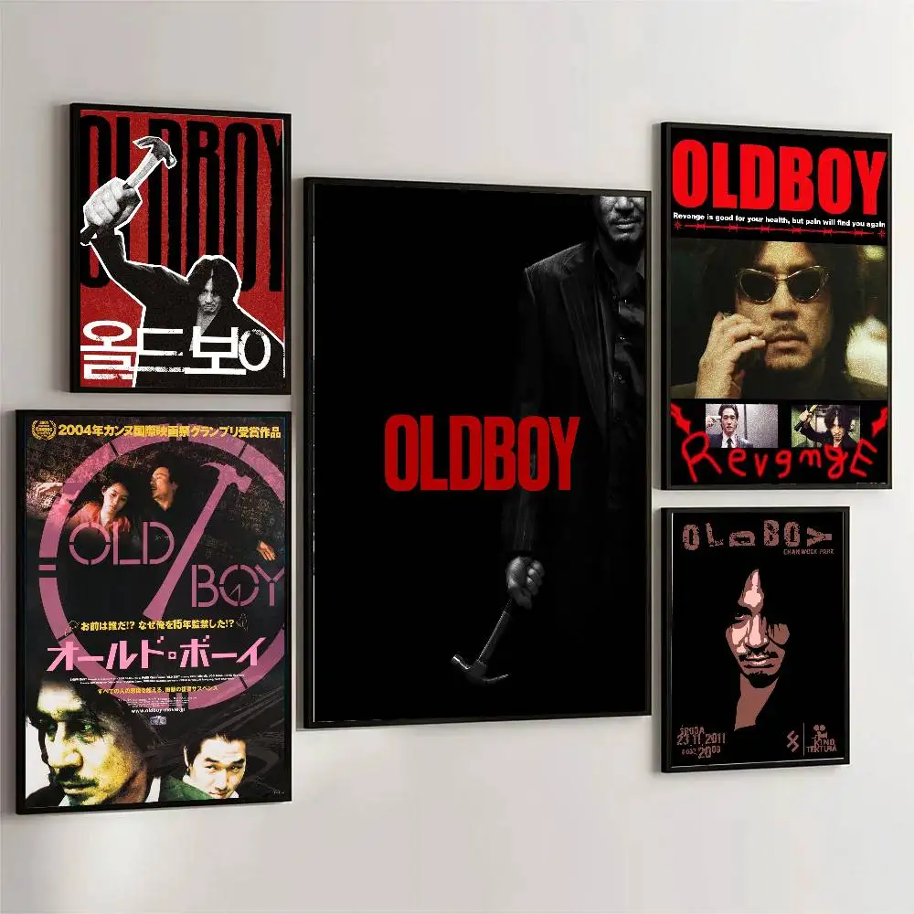 The Suspenseful Movie O-Old Boy Posters Living Room Bar Cafe Quality Canvas Vintage Style Comics Painting Art Home Wall Decor P