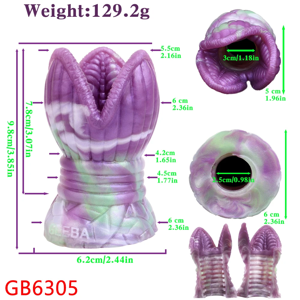 GEEBA Fantasy Alien Male Masturbator Dragon Scale Penis Stroker For Men Soft Silicone Male Penis Massager Adult Sex Toy Onahole 6