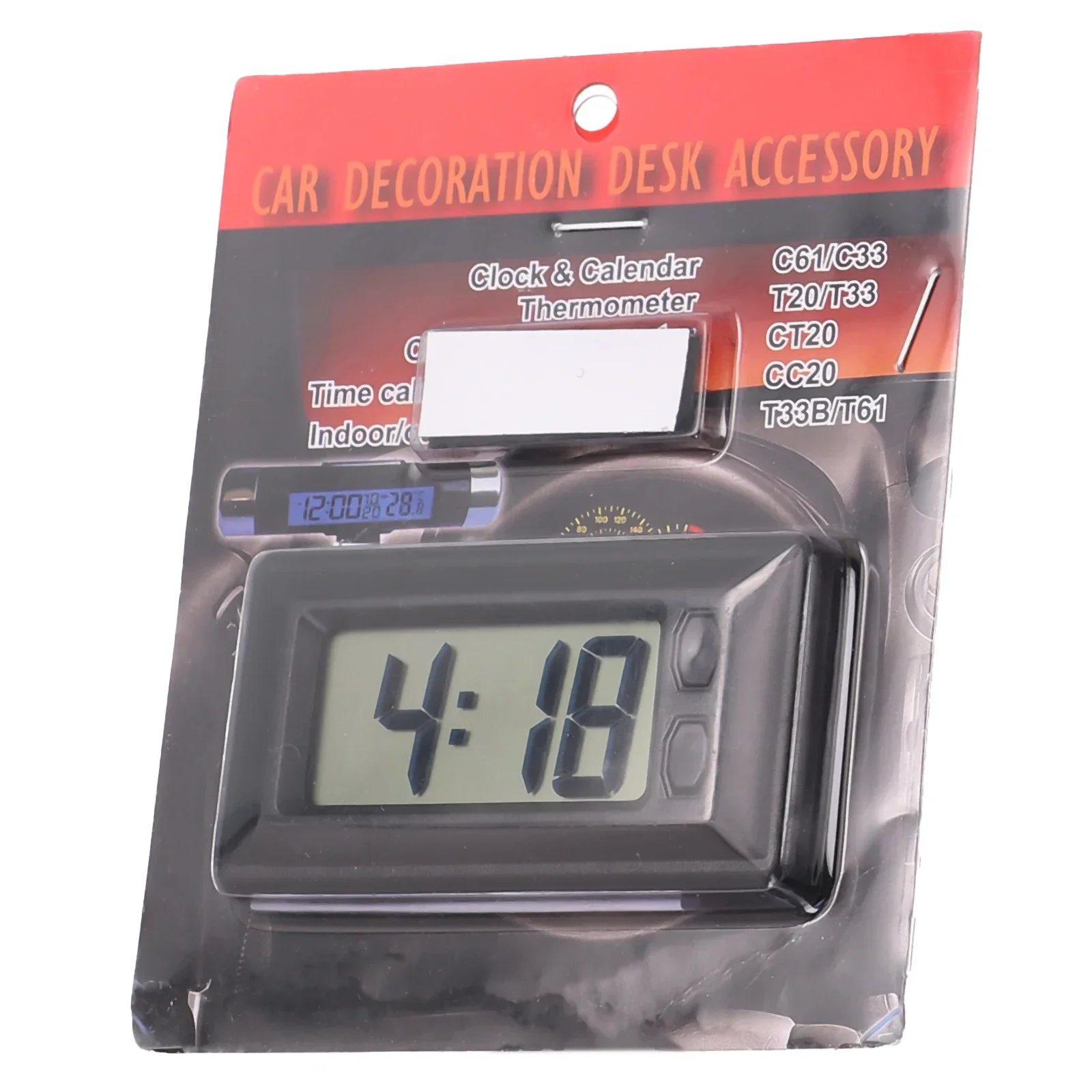 Accessories Car Clock 75x40x10mm Car Vehicle Dashboard Clock Digital Display Plastic + LCD Portable Smart Black