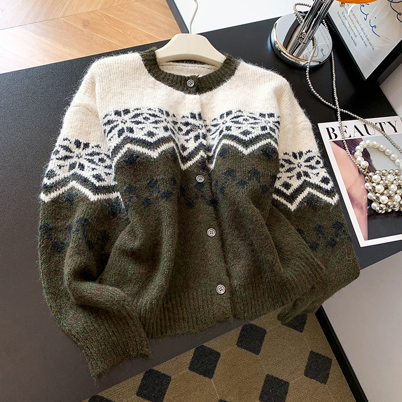 

Sweaters Jumpers Cardigans Womens For Woman Korean Style Cotton Acrylic Placket Femme Regular Length Daily Wear Simple Practical