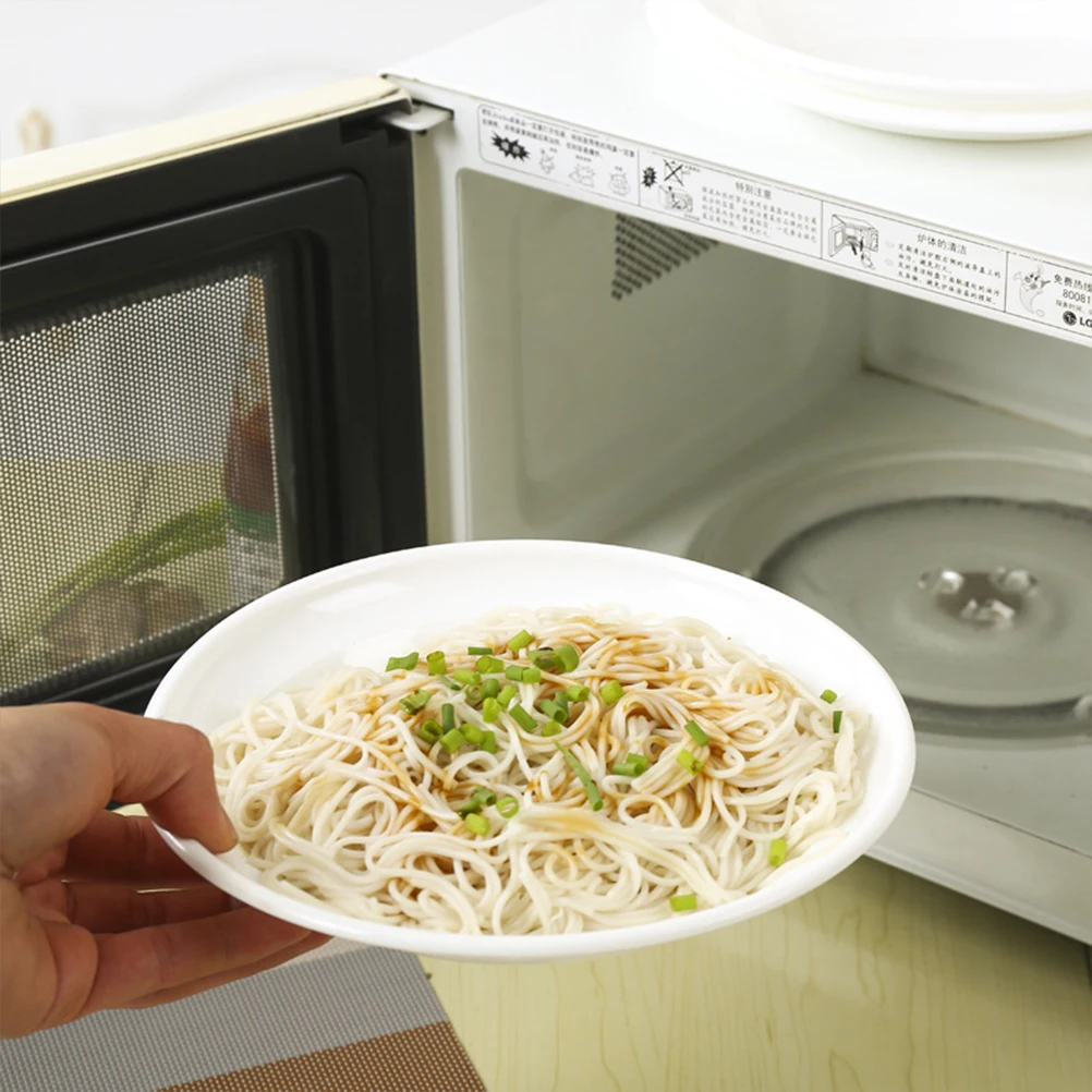 

5Pcs Microwave Oven Plates Heat-Resistant Steamed Fish Dumpling Plate Easy Clean Reusable Household Microwave Tray